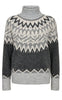 Freequent Pullover pullover - Merla - Dark Grey mel W. Light Grey Mel