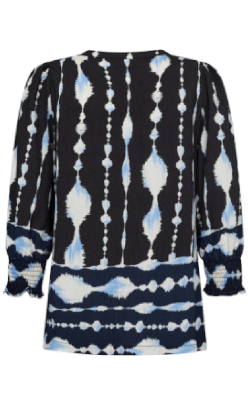 Freequent Skjorte - Aby - Black W. Navy Blazer