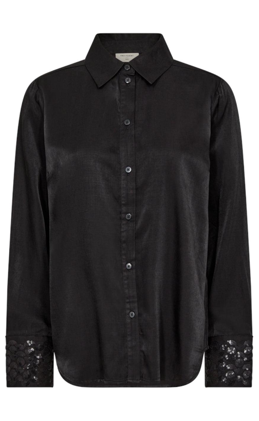 Freequent Skjorte - Bleen - Black