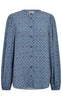 Freequent Skjorte - Blie - Azure Blue W. Burnt Henna