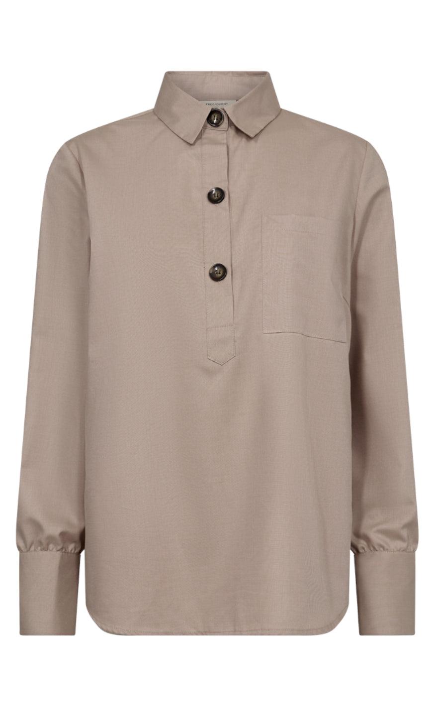 Freequent Skjorte - Flynn - Simply Taupe