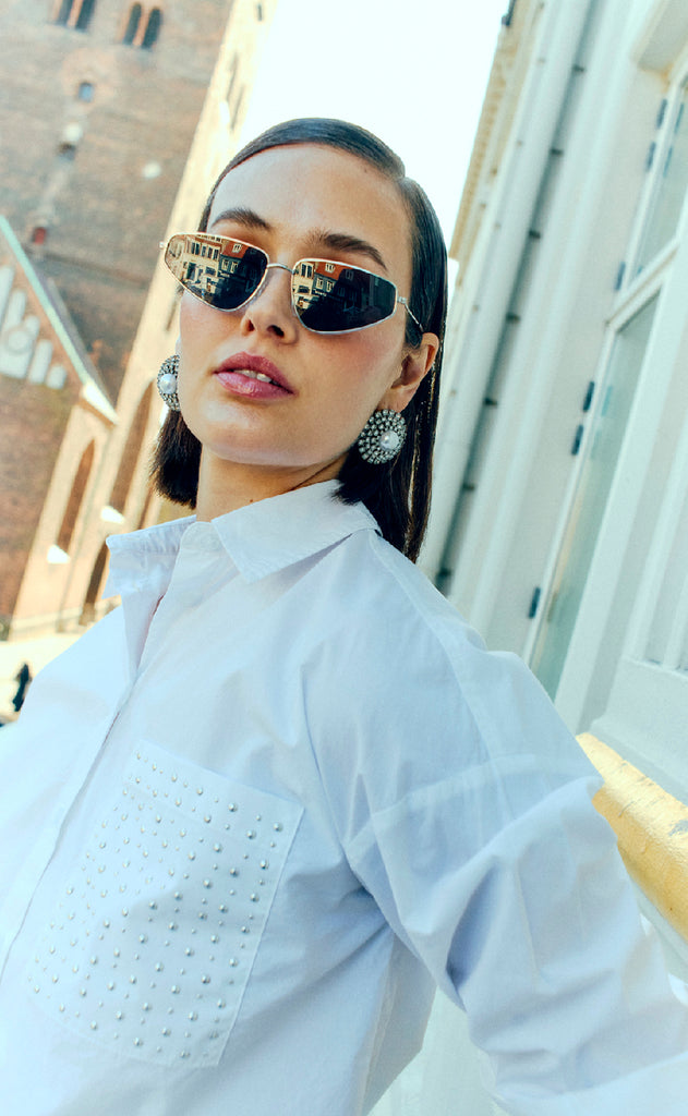 Freequent Skjorte - Kamille - Bright White