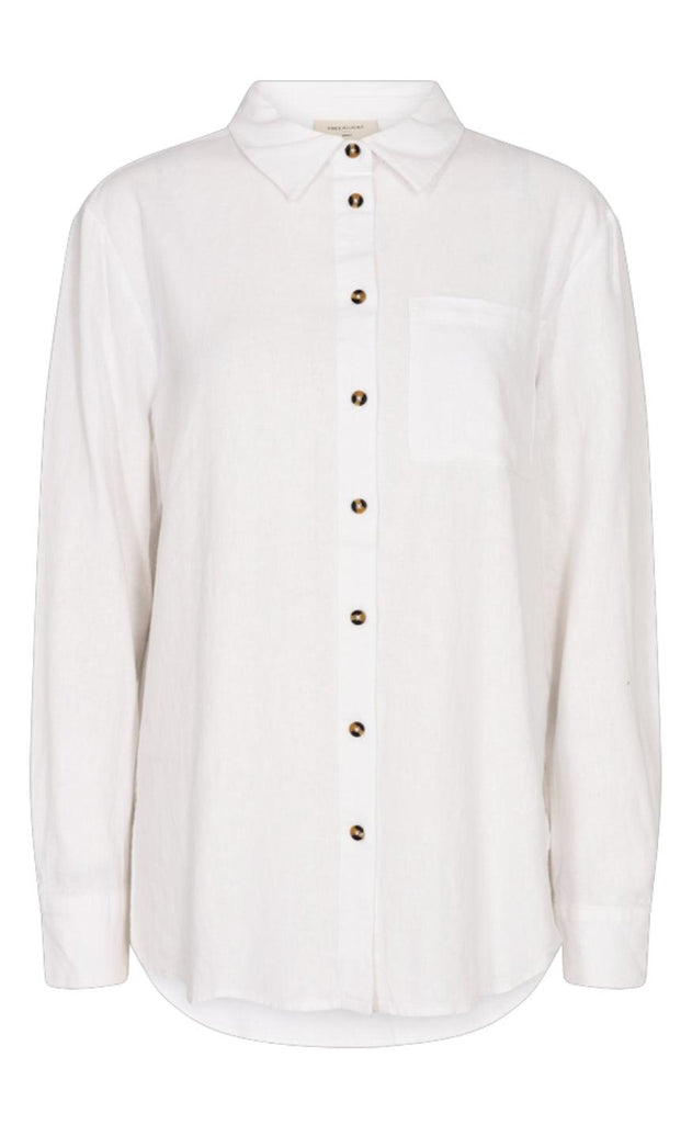 Freequent Skjorte - Lava Simple - Brilliant White