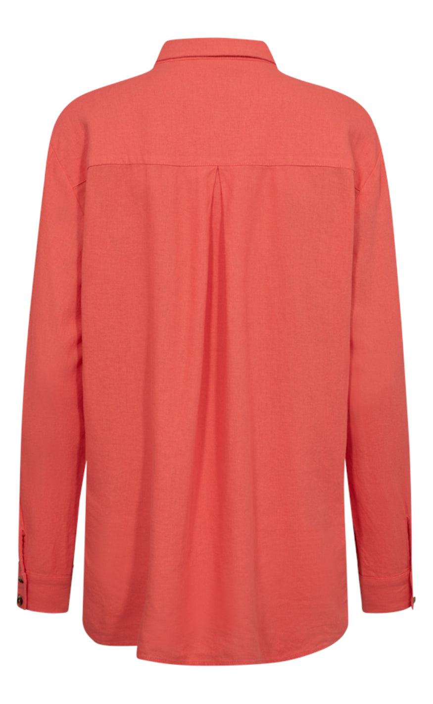 Freequent Skjorte - Lava Simple - Hot Coral