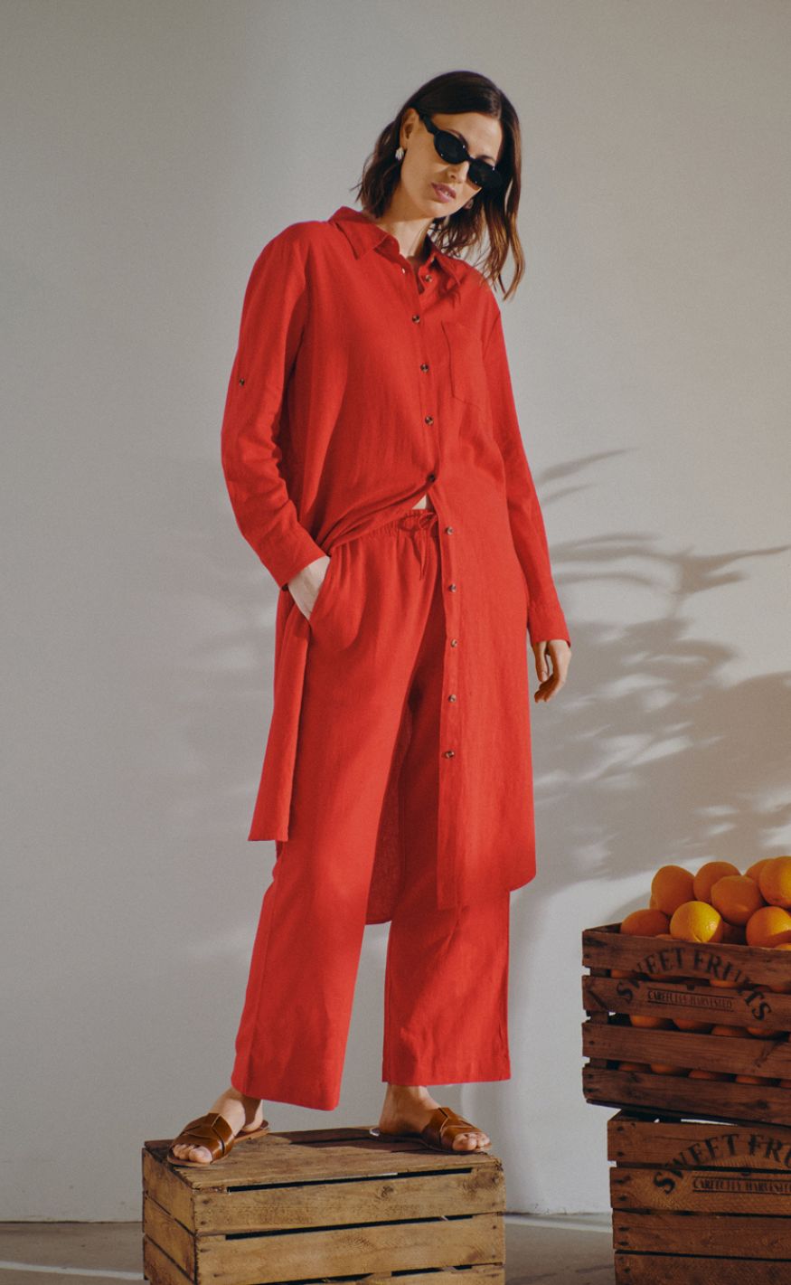 Freequent Skjorte - Lava Simple - True Red