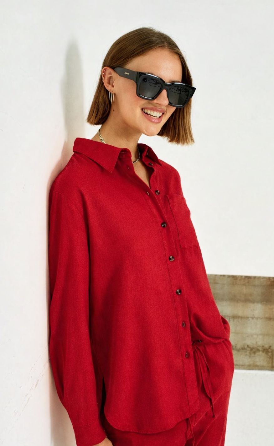 Freequent Skjorte - Lava Simple - True Red