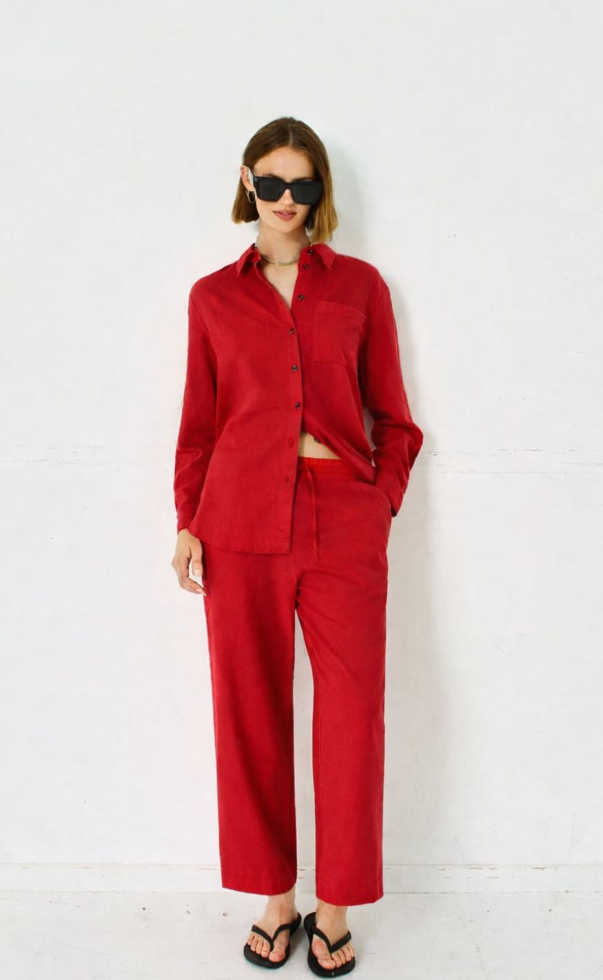 Freequent Skjorte - Lava Simple - True Red
