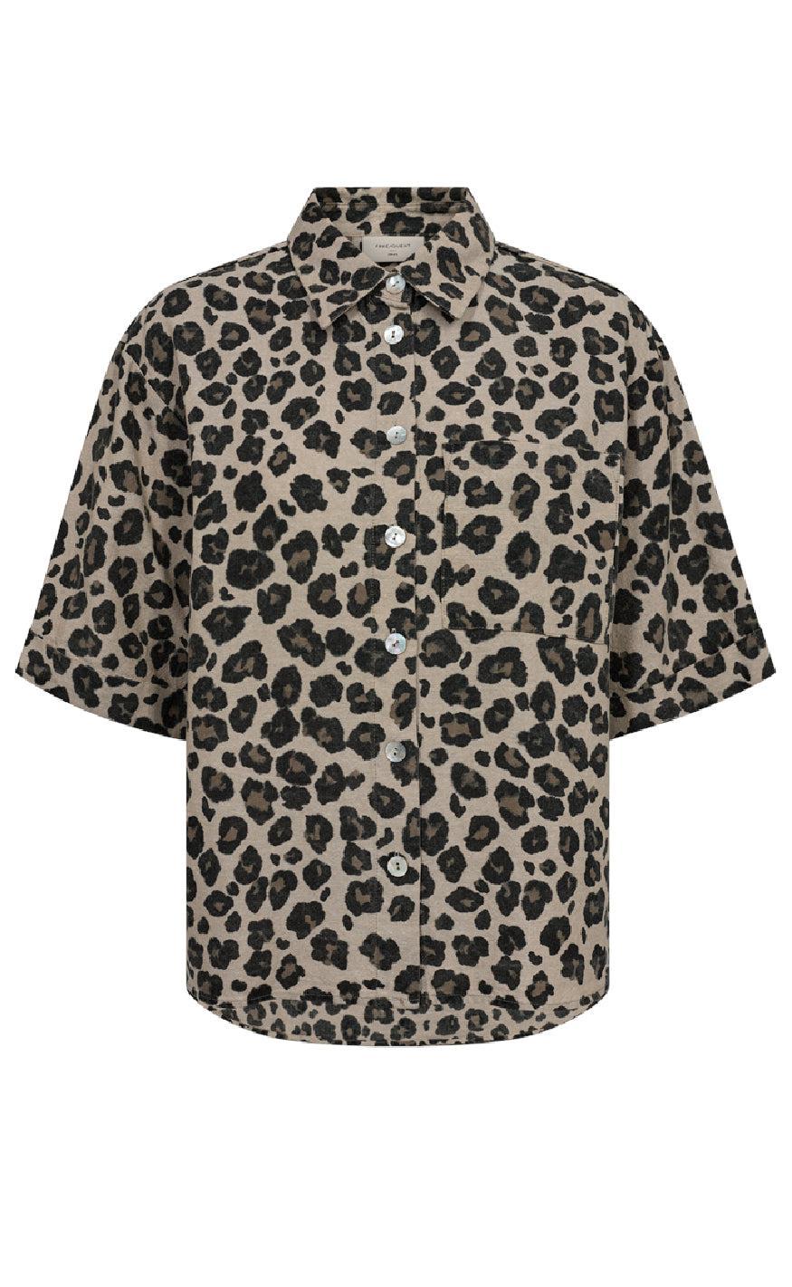 Freequent Skjorte - Lavisco - Sand Melange w. Black