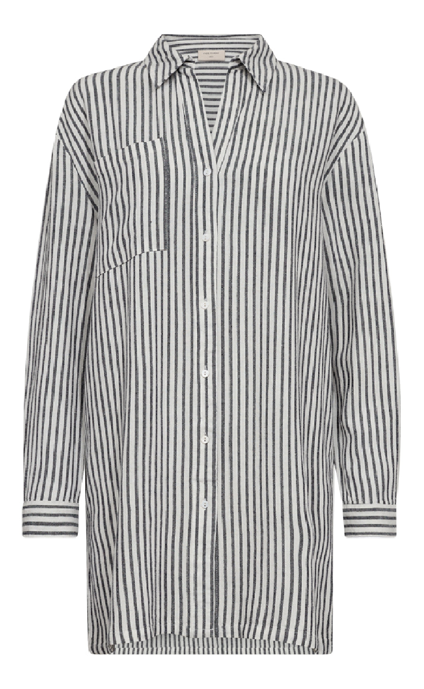 Freequent Skjorte - Lavisco - Star Off-white w. Navy Blazer