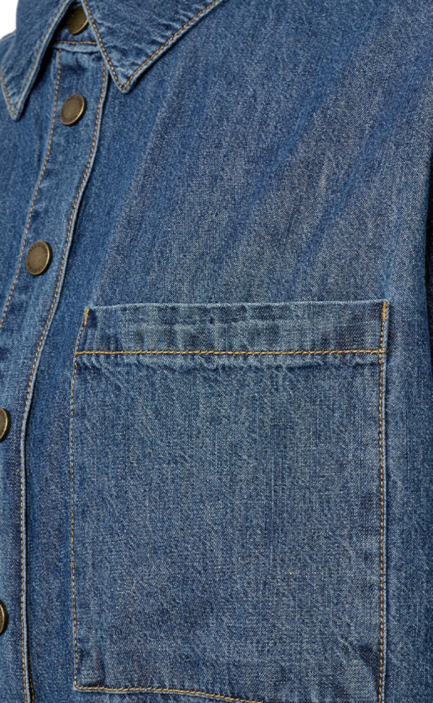 Freequent Skjorte - Lisea - Medium Blue Denim