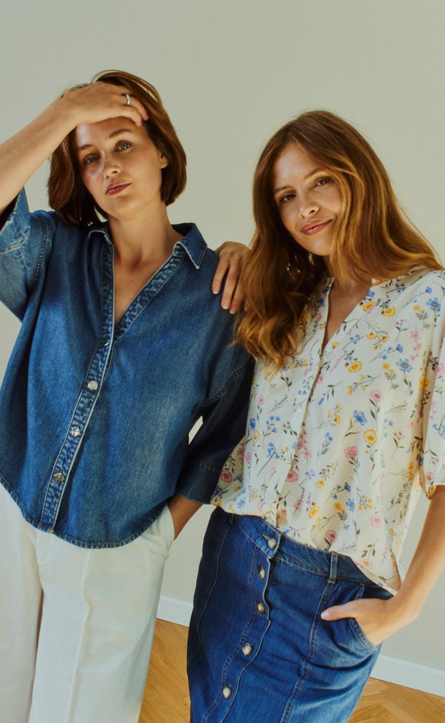 Freequent Skjorte - Milo - Medium Blue Denim