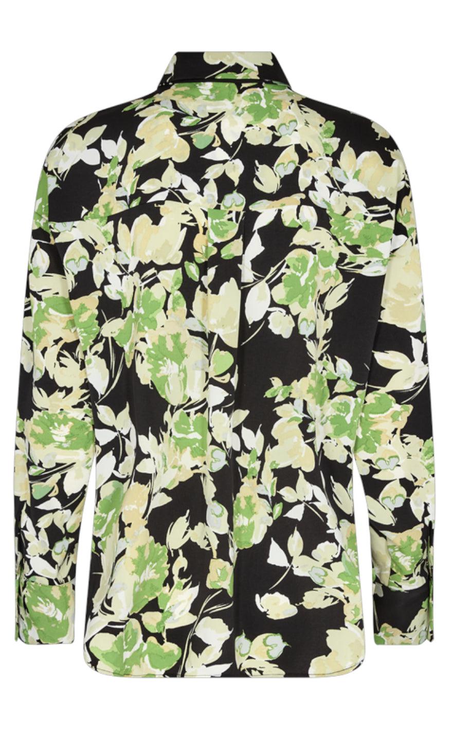 Freequent Skjorte - Mison - Black W. Piquant Green