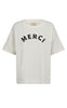 Freequent T-shirt - Carol - Off-white w. Black