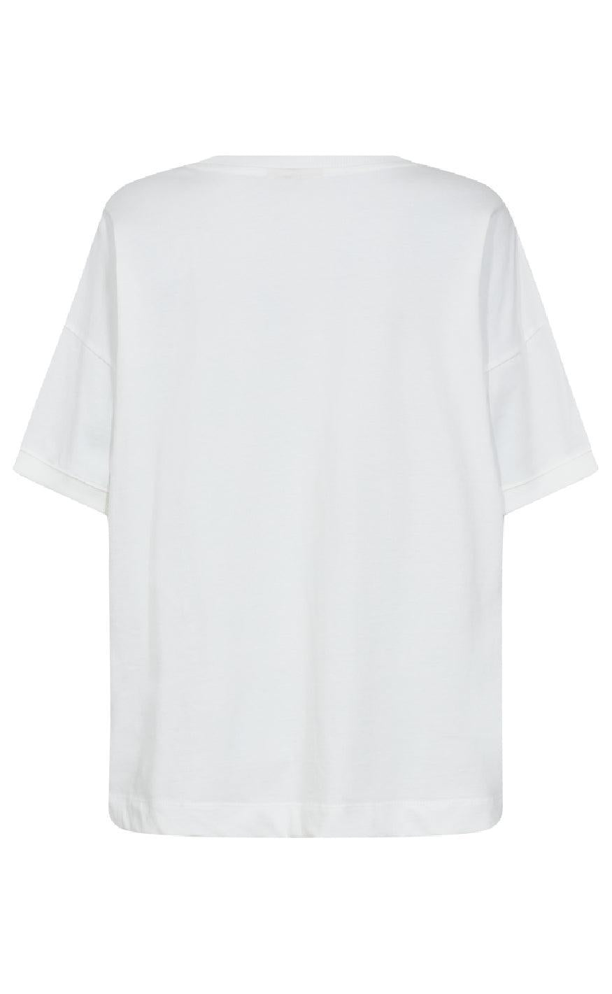 Freequent T-shirt - Carol - Star Off-white w. Black