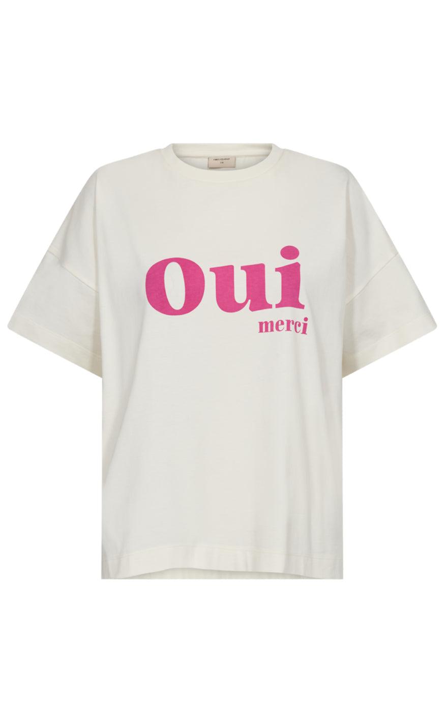 Freequent T-shirt - Carol - Tofu w. Raspberry Rose