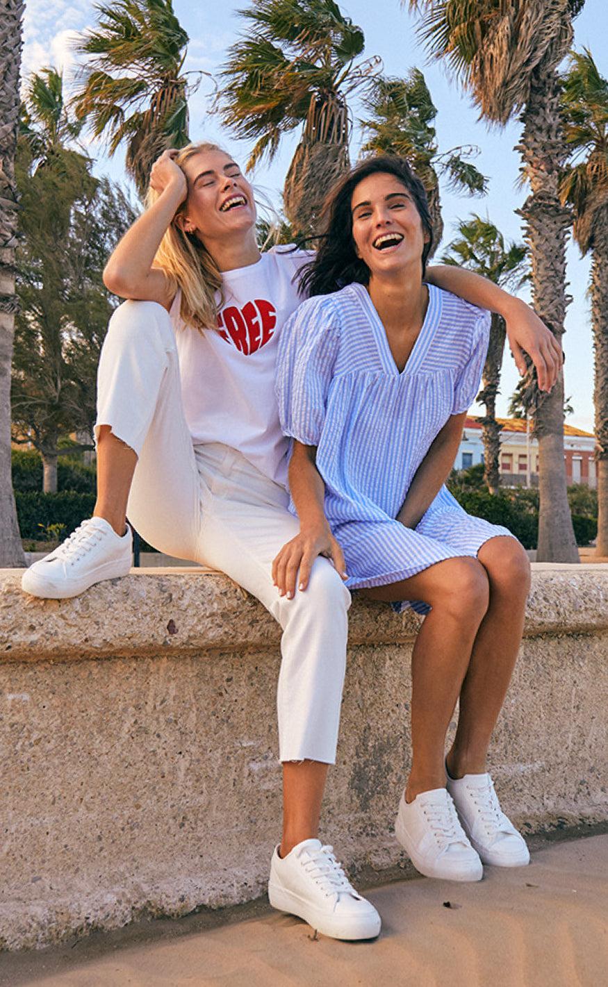 Freequent T-shirt - Fenjal - Brilliant White W. Cherry Tomato