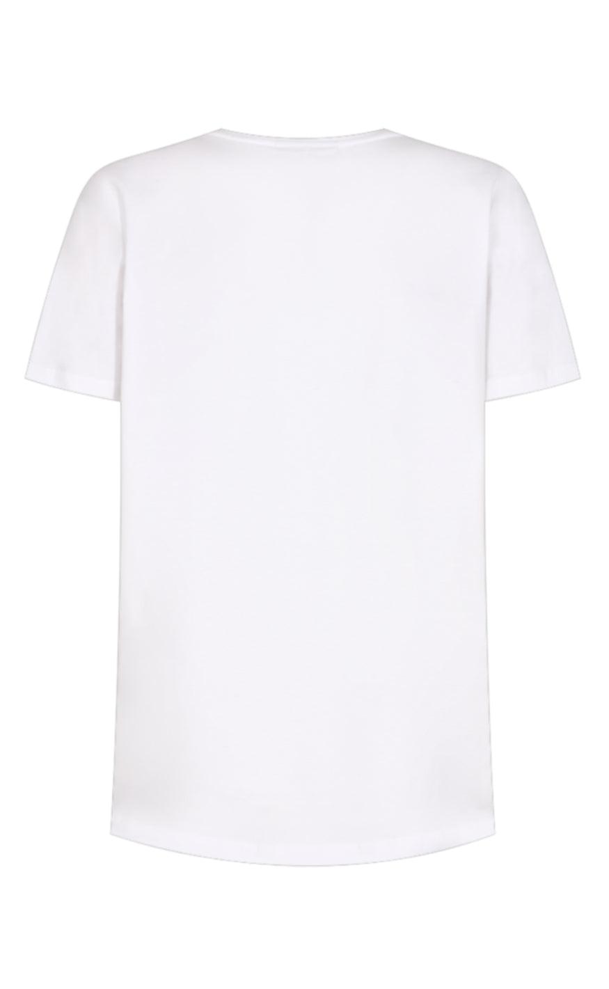 Freequent T-shirt - Fenjal - Brilliant White W. Cherry Tomato