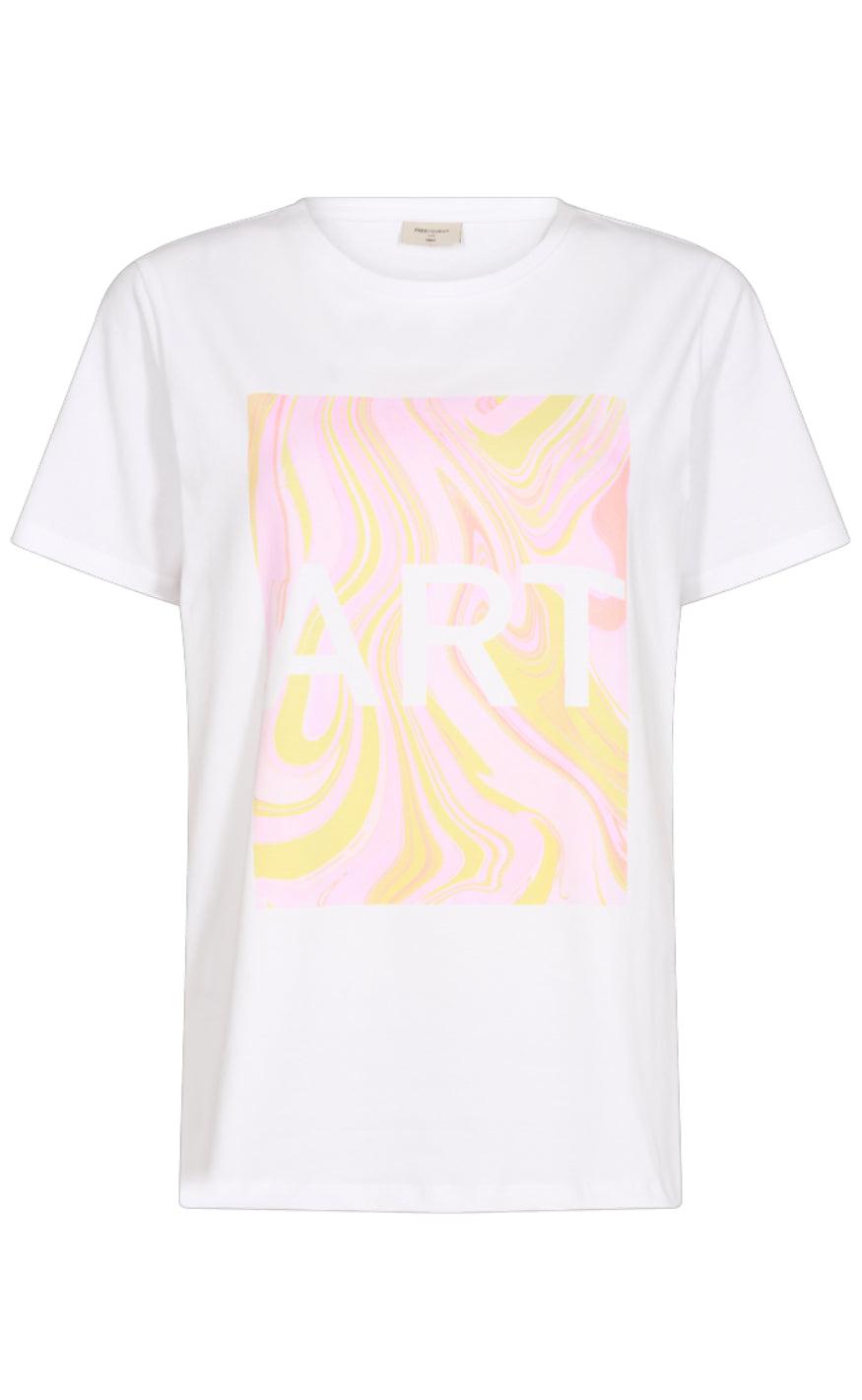 Freequent T-shirt - Fenjal - Brilliant White W. Fairy Tale