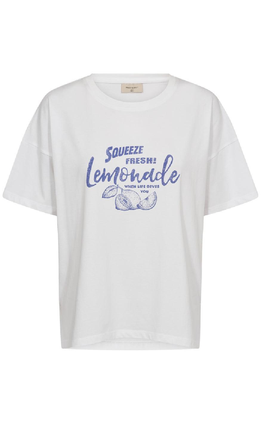 Freequent T-shirt - Fenjal - Brilliant White w. Deep Ultrama