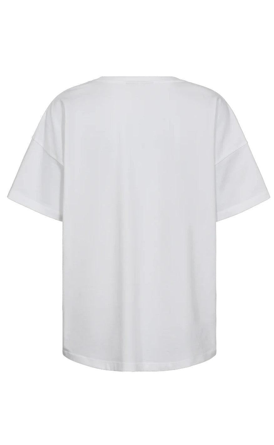 Freequent T-shirt - Fenjal - Brilliant White w. Goldfinch