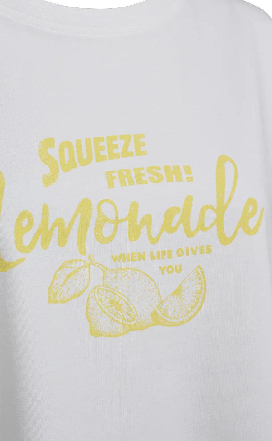 Freequent T-shirt - Fenjal - Brilliant White w. Goldfinch