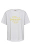 Freequent T-shirt - Fenjal - Brilliant White w. Goldfinch