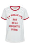 Freequent T-shirt - Fenjal - Star Off-White w. True Red