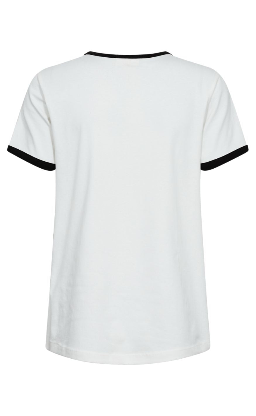 Freequent T-shirt - Fenjal - Star Off-white w. Black