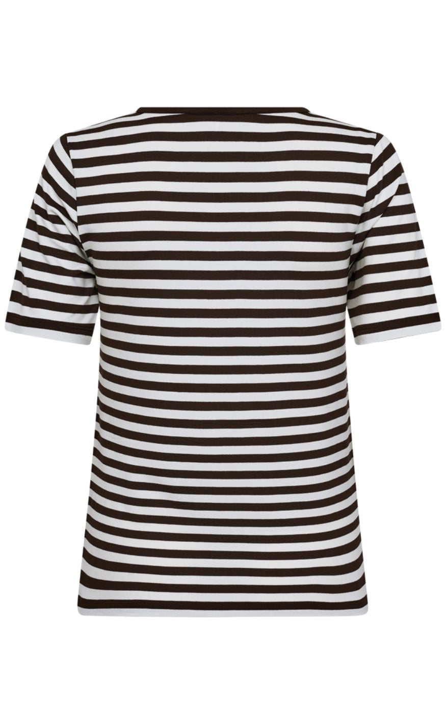 Freequent T-shirt - Liana - Coffee Bean w. Star Off-white