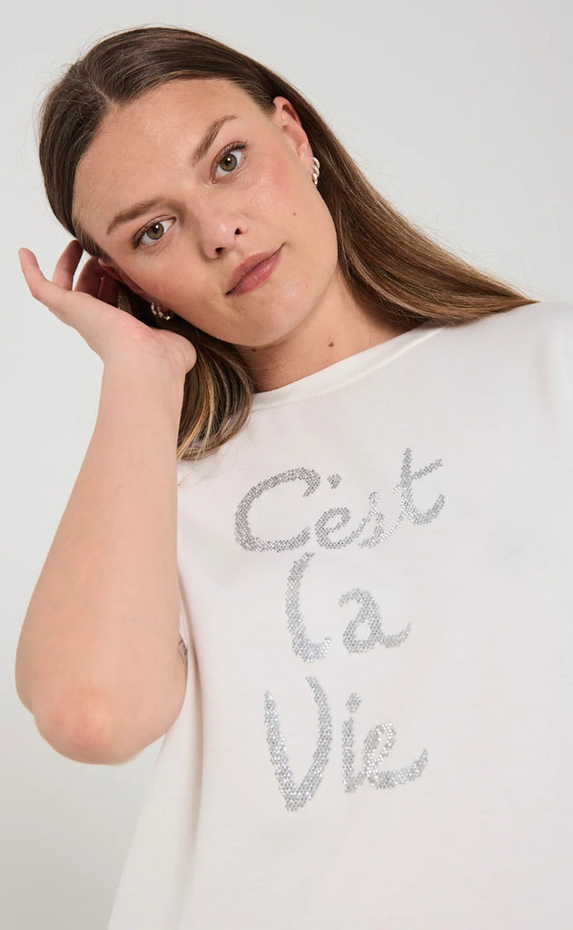 Freequent T-shirt - Malak - Star Off-white