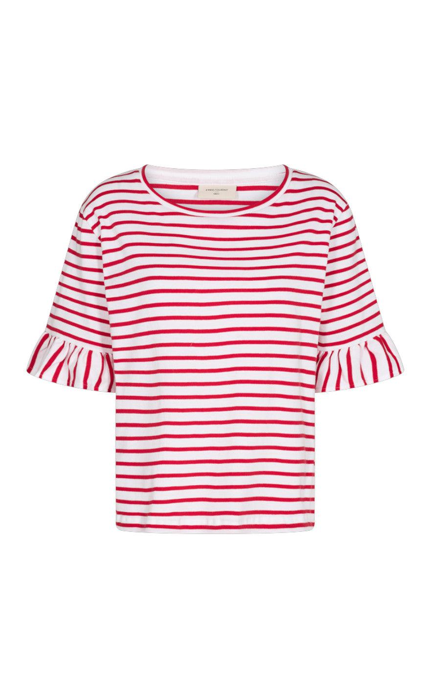 Freequent T-shirt - Marline - Brilliant White W. Lollipop
