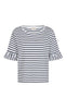 Freequent T-shirt - Marline - Brilliant White W. Navy Blazer
