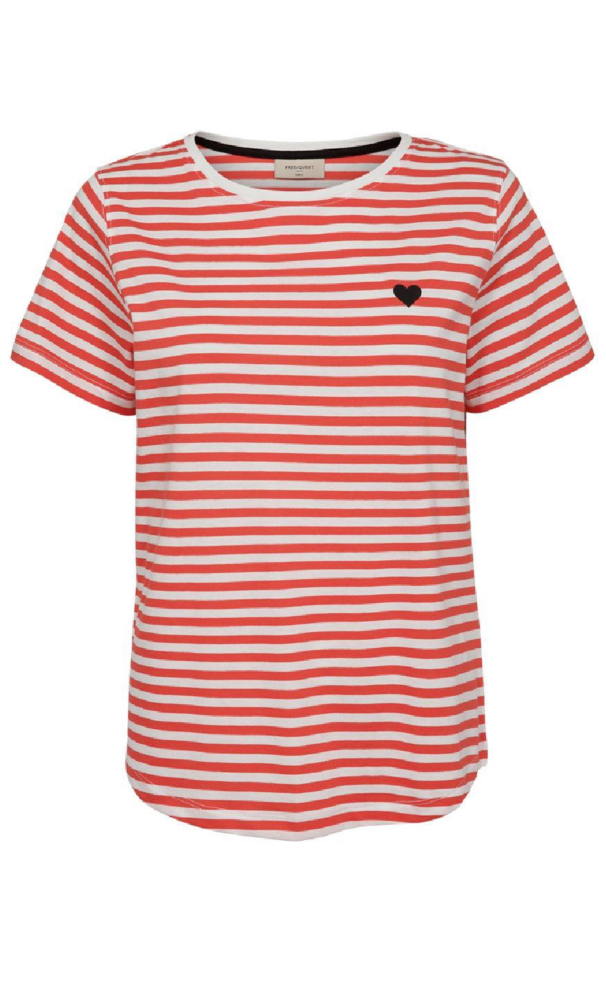 Freequent T-shirt - Mian - Star Off-white w. Bittersweet