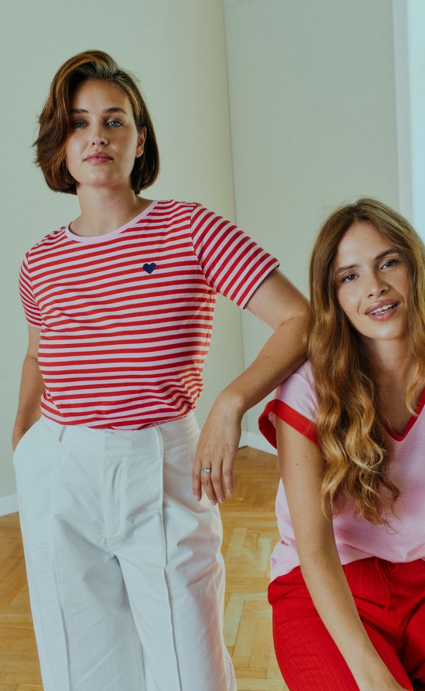 Freequent T-shirt - Mian - Sweet Lilac w. True Red