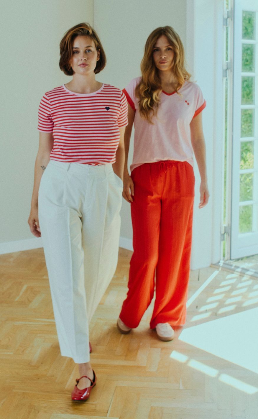 Freequent T-shirt - Mian - Sweet Lilac w. True Red