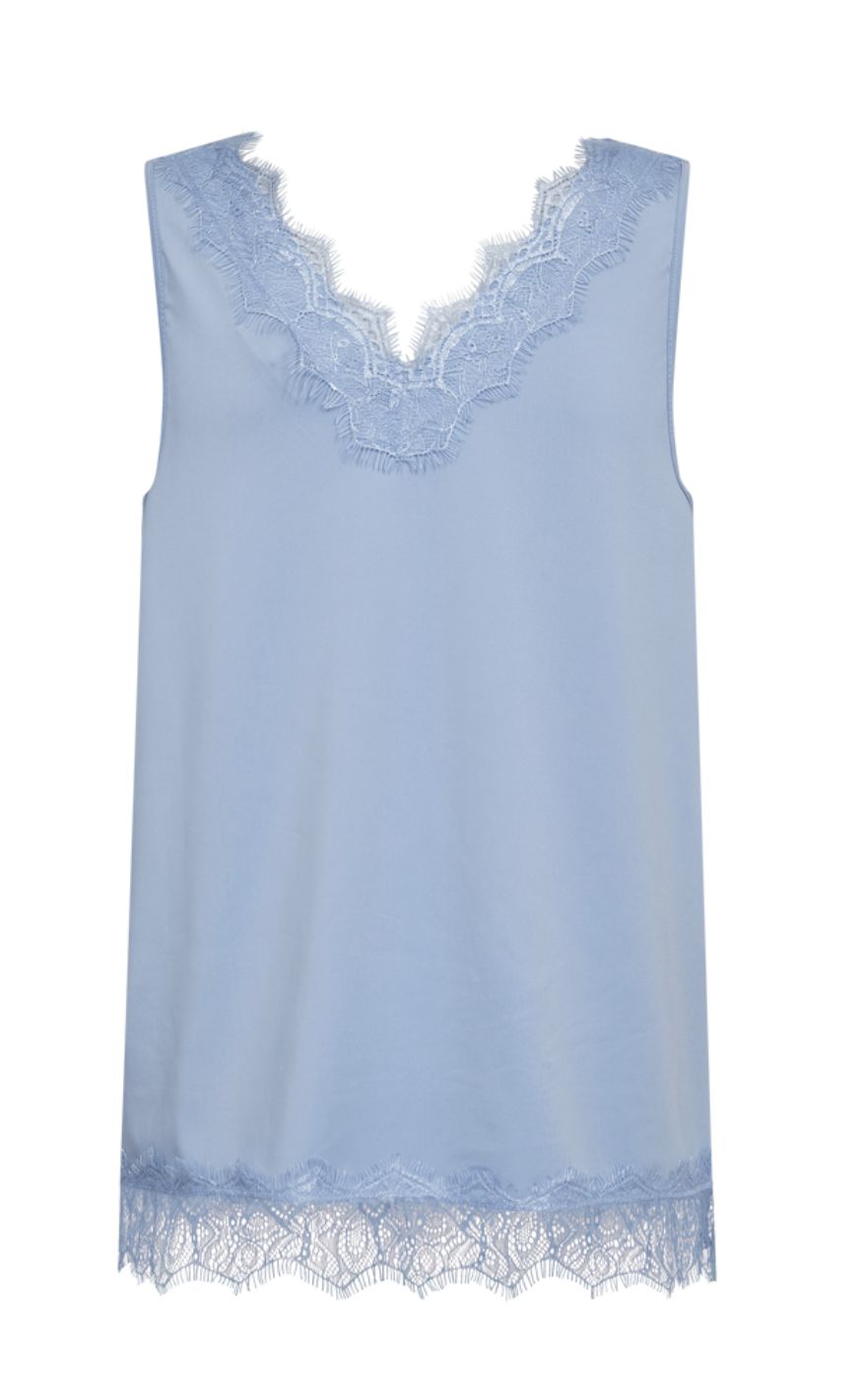 Freequent Top - Bicco - Chambray Blue