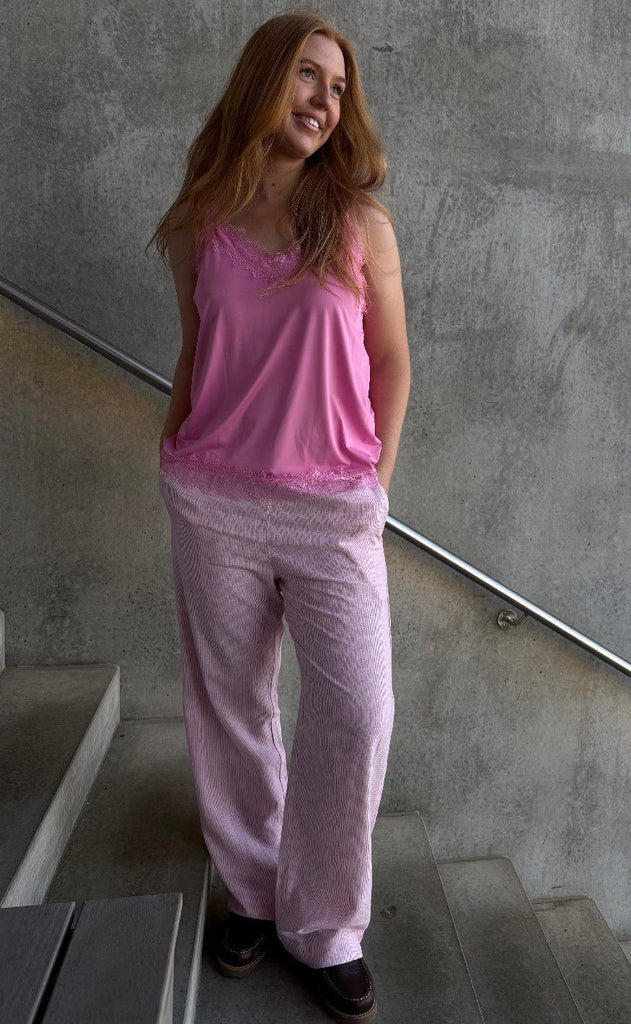 Freequent Top - Bicco - Fuchsia Pink