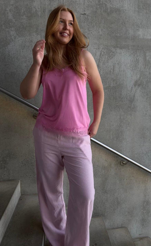 Freequent Top - Bicco - Fuchsia Pink