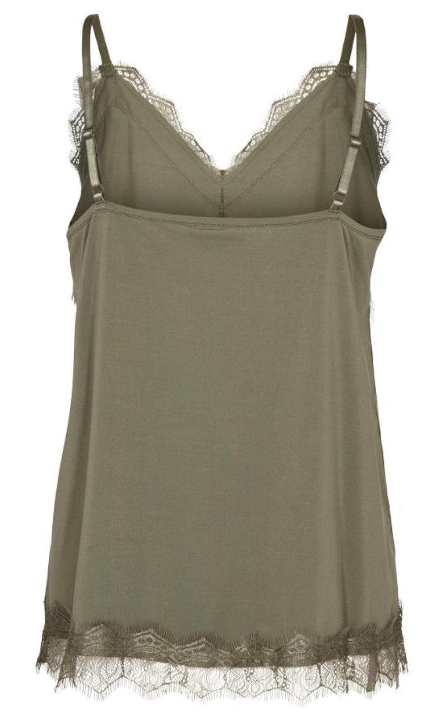 Freequent Top - Bicco Strap - Deep Lichen Green