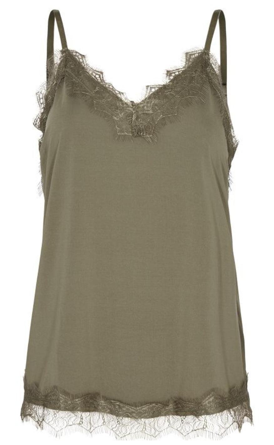 Freequent Top - Bicco Strap - Deep Lichen Green
