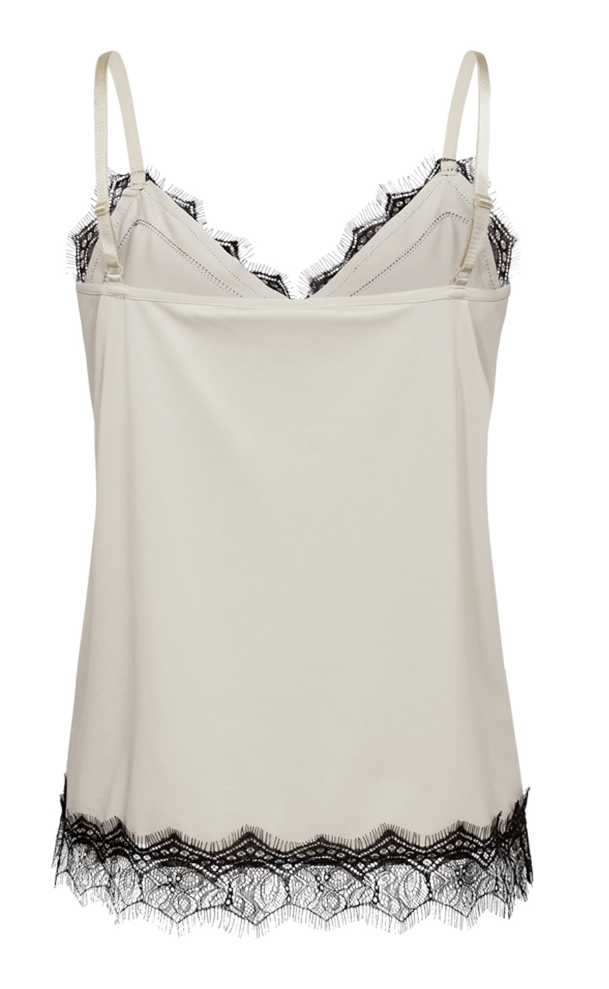 Freequent Top - Bicco Strap - Moonbeam w. Black