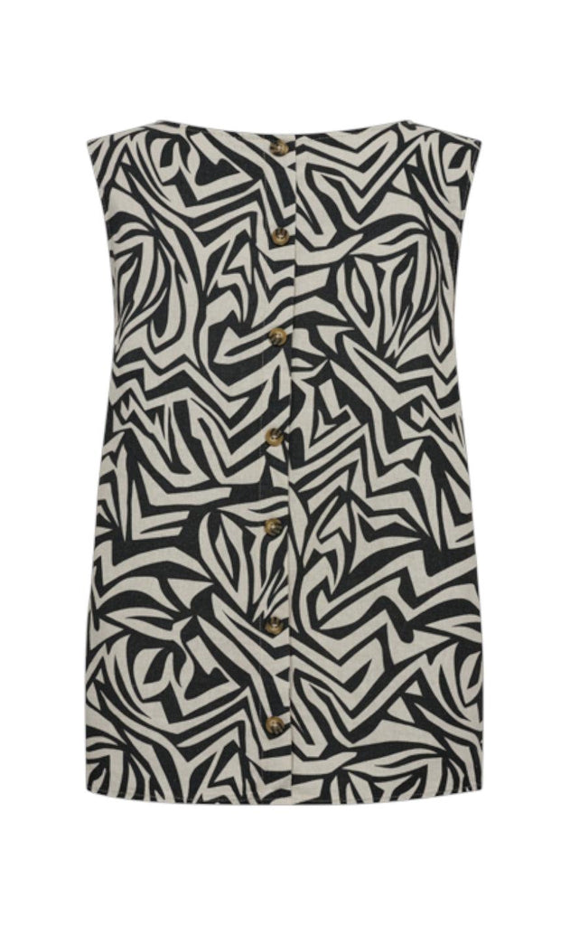 Freequent Top - Lava - Moonbeam Melange W. Black