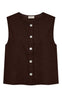 Freequent Top - Lava Vest - Coffee Bean