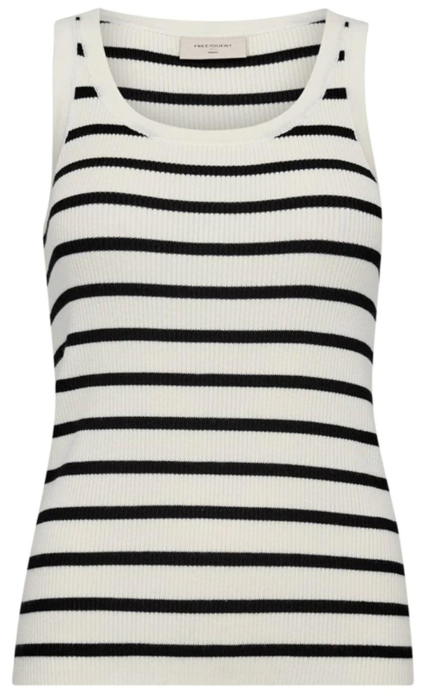 Freequent Top - Mandy - Tofu W. Black