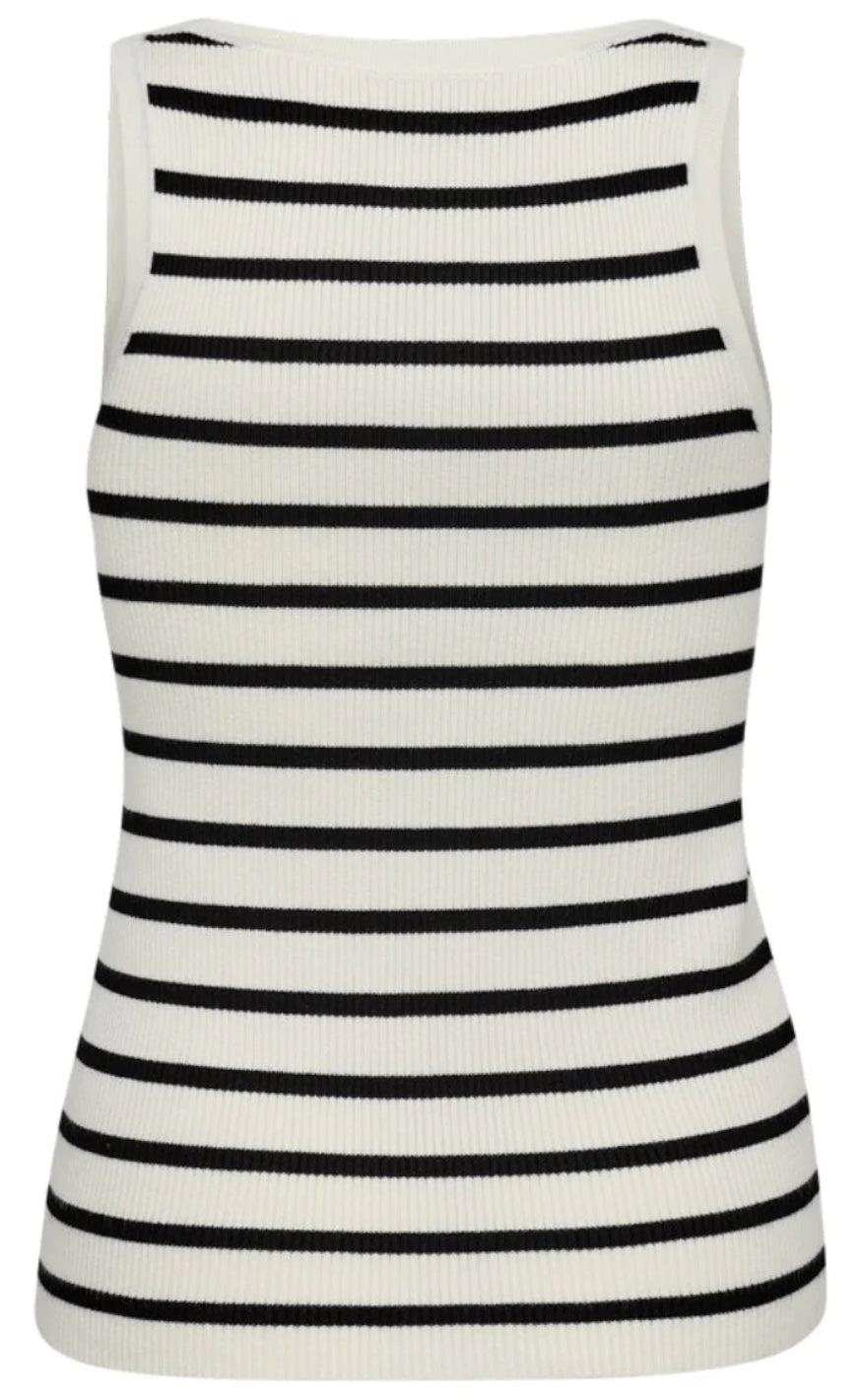 Freequent Top - Mandy - Tofu W. Black