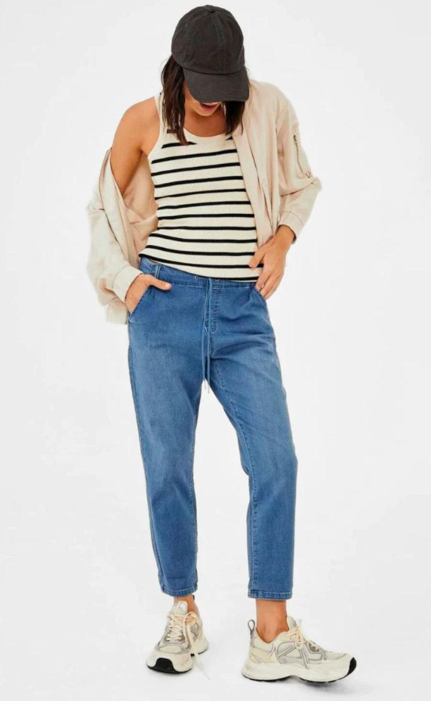 Freequent Top - Mandy - Tofu W. Black