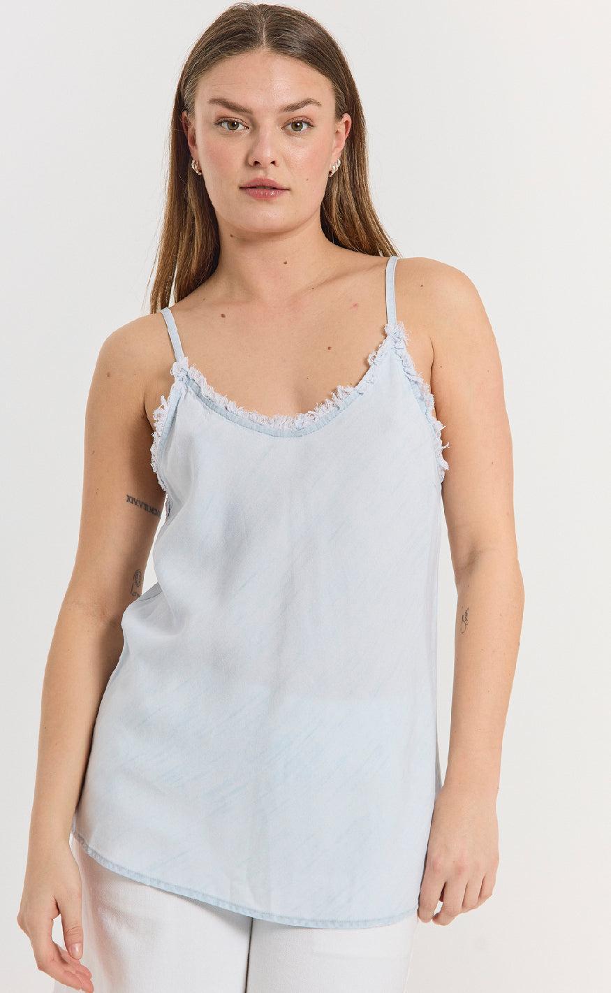 Freequent Top - Renna - Light Blue Denim