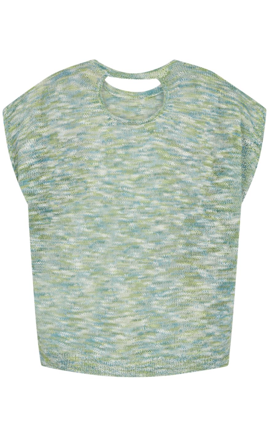Freequent Top - Valter - Sharp Green w. Brilliant White
