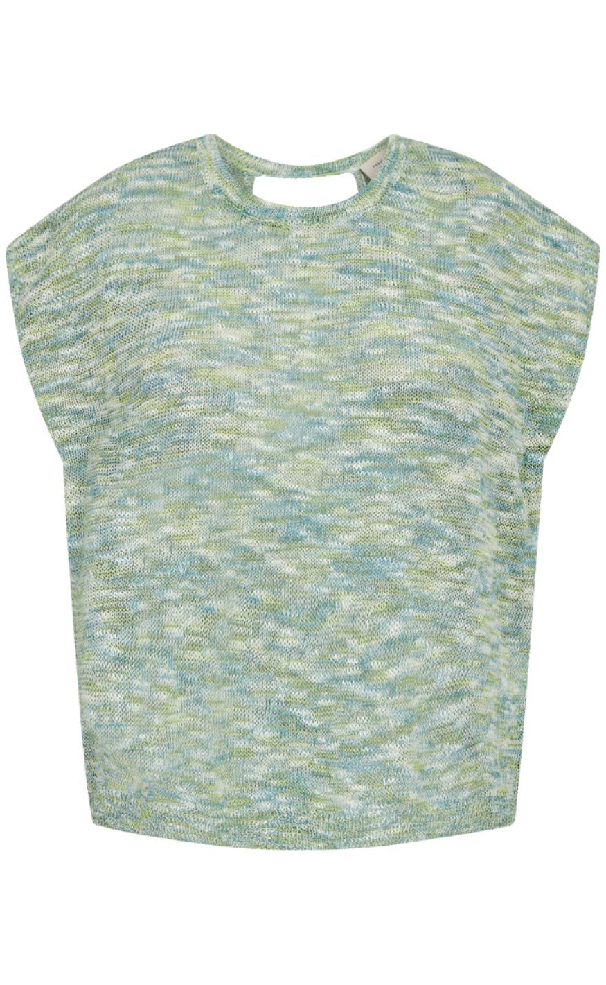 Freequent Top - Valter - Sharp Green w. Brilliant White