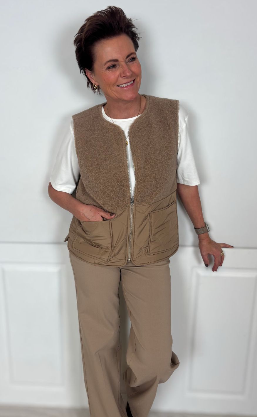 Freequent Vest - Amra - Silver Mink